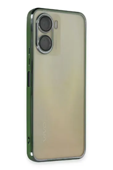Newface Vivo Y16 Kılıf Razer Lensli Silikon - Yeşil resmi
