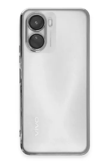 Newface Vivo Y16 Kılıf Razer Lensli Silikon - Gümüş resmi