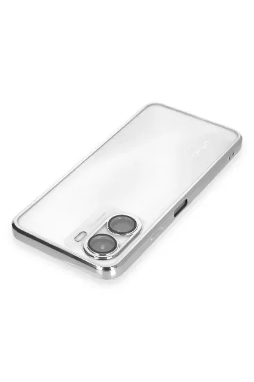Newface Vivo Y16 Kılıf Razer Lensli Silikon - Gümüş resmi