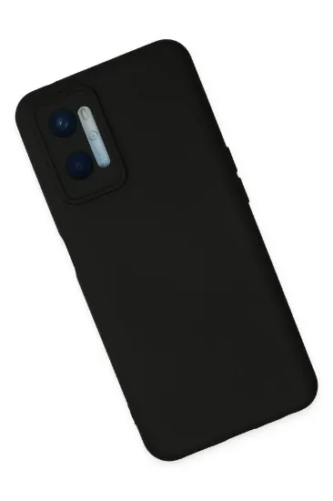 Newface Oppo A96 Kılıf Nano içi Kadife Silikon - Siyah resmi