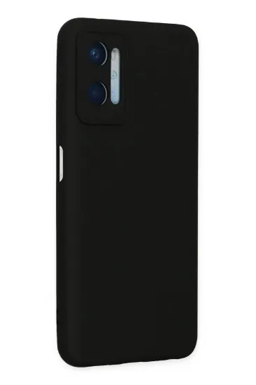 Newface Oppo A96 Kılıf Nano içi Kadife Silikon - Siyah resmi