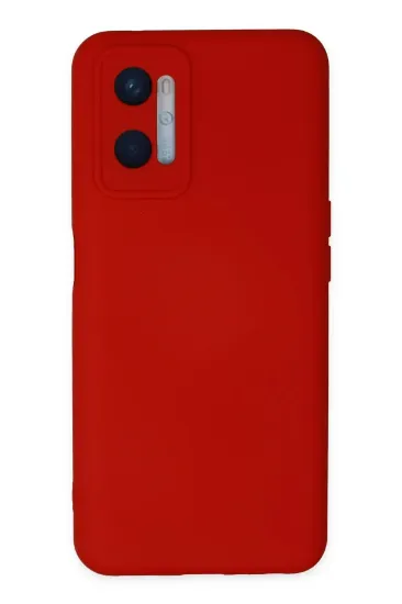 Newface Oppo A96 Kılıf Nano içi Kadife Silikon - Kırmızı resmi