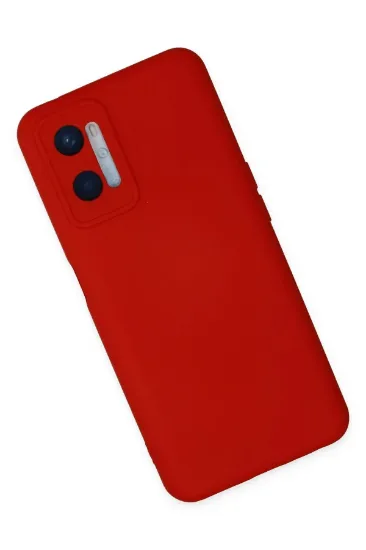 Newface Oppo A96 Kılıf Nano içi Kadife Silikon - Kırmızı resmi