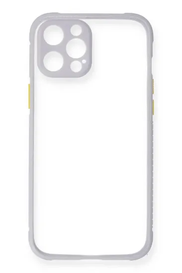 Newface iPhone 12 Pro Max Kılıf Miami Şeffaf Silikon - Lila resmi
