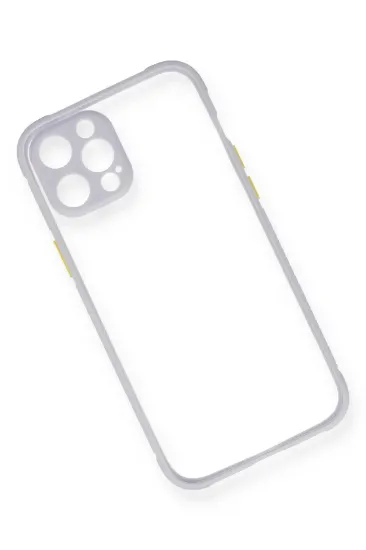 Newface iPhone 12 Pro Max Kılıf Miami Şeffaf Silikon - Lila resmi