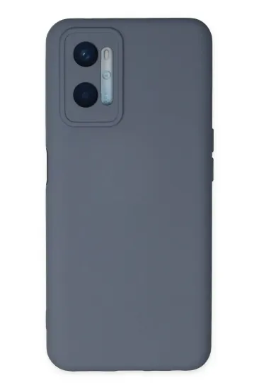 Newface Oppo A96 Kılıf Nano içi Kadife Silikon - Gri resmi