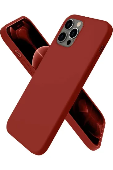 Newface iPhone 12 Pro Kılıf First Silikon - Bordo resmi