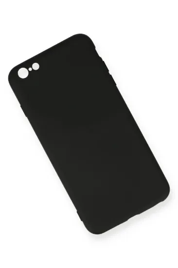 Newface iPhone 6 Plus Kılıf Nano içi Kadife Silikon - Siyah resmi