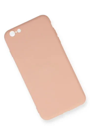 Newface iPhone 6 Plus Kılıf Nano içi Kadife Silikon - Pudra resmi