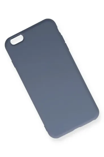 Newface iPhone 6 Plus Kılıf Nano içi Kadife Silikon - Gri resmi