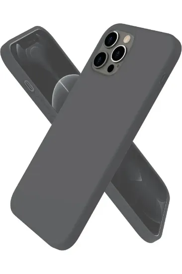 Newface iPhone 12 Pro Kılıf First Silikon - Gri resmi