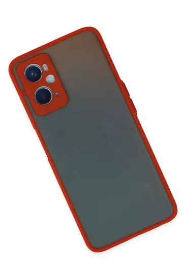 Newface Oppo A96 Kılıf Montreal Silikon Kapak - Kırmızı resmi