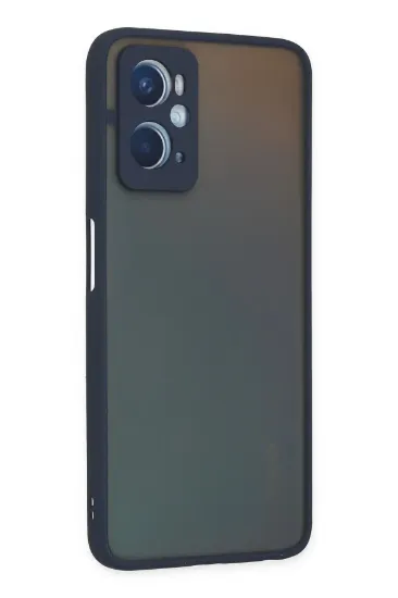 Newface Oppo A96 Kılıf Montreal Silikon Kapak - Lacivert resmi