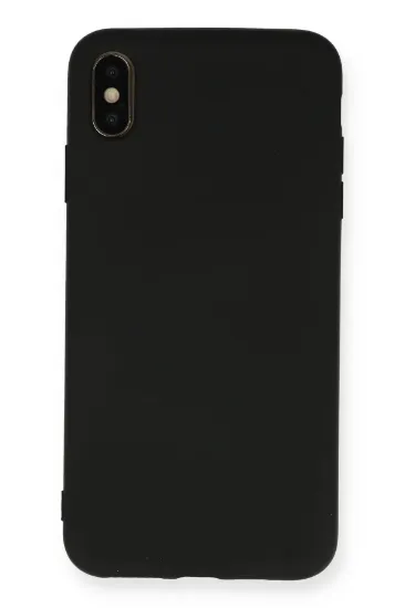 Newface iPhone X Kılıf Nano içi Kadife Silikon - Siyah resmi