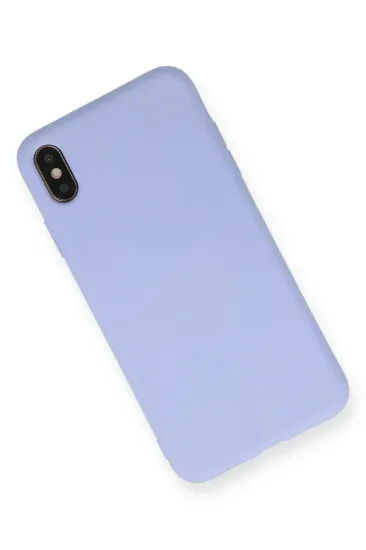 Newface iPhone X Kılıf Nano içi Kadife Silikon - Lila resmi