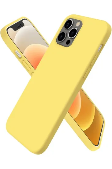 Newface iPhone 12 Pro Kılıf First Silikon - Sarı resmi