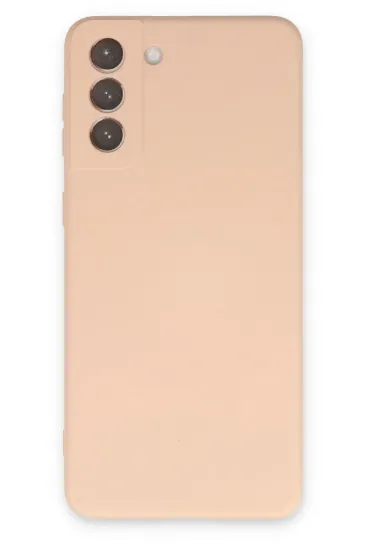 Newface Samsung Galaxy S21 Plus Kılıf Nano içi Kadife Silikon - Pudra resmi