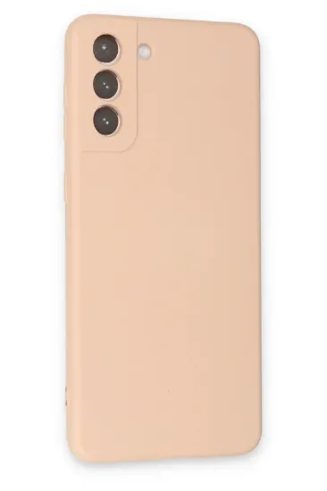 Newface Samsung Galaxy S21 Plus Kılıf Nano içi Kadife Silikon - Pudra resmi