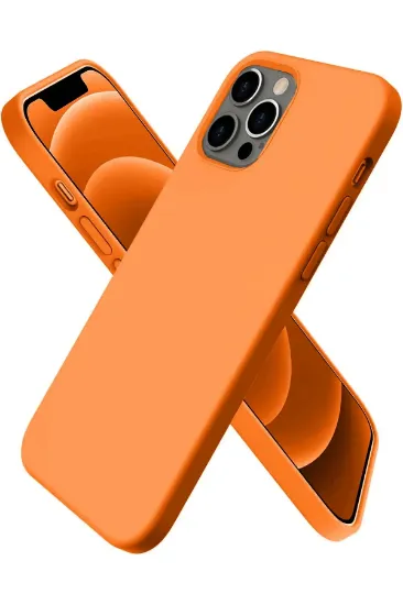 Newface iPhone 12 Pro Kılıf First Silikon - Turuncu resmi