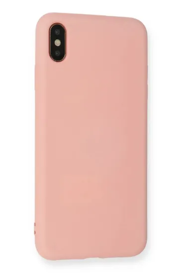 Newface iPhone XS Max Kılıf Nano içi Kadife Silikon - Pembe resmi
