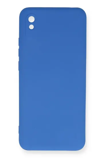 Newface Xiaomi Redmi 9A Kılıf Nano içi Kadife Silikon - Mavi resmi