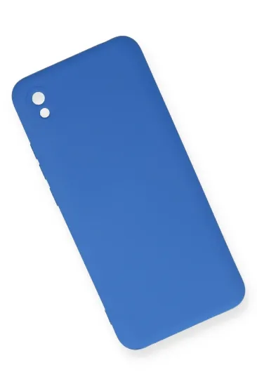 Newface Xiaomi Redmi 9A Kılıf Nano içi Kadife Silikon - Mavi resmi
