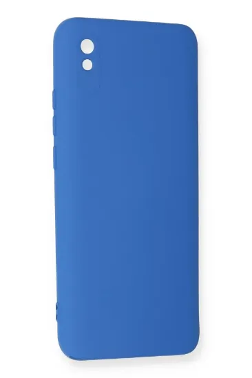 Newface Xiaomi Redmi 9A Kılıf Nano içi Kadife Silikon - Mavi resmi