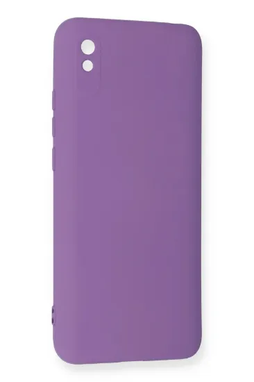 Newface Xiaomi Redmi 9A Kılıf Nano içi Kadife Silikon - Mor resmi