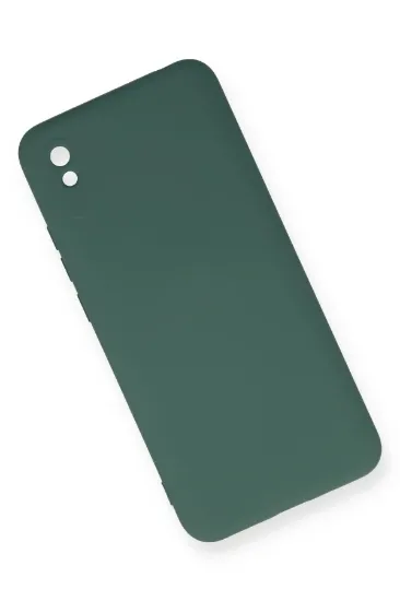 Newface Xiaomi Redmi 9A Kılıf Nano içi Kadife Silikon - Koyu Yeşil resmi