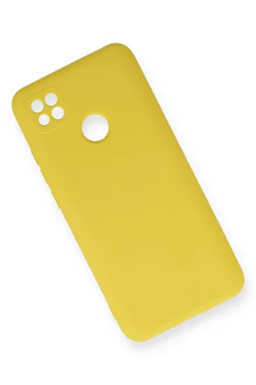 Newface Xiaomi Redmi 9C Kılıf Nano içi Kadife Silikon - Sarı resmi