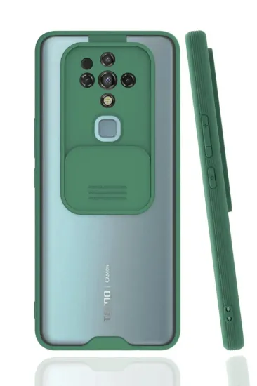 Newface Tecno Camon 16 Kılıf Platin Kamera Koruma Silikon - Yeşil resmi