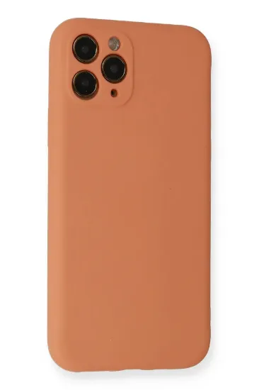 Newface iPhone 11 Pro Kılıf Nano içi Kadife Silikon - Mat Turuncu resmi