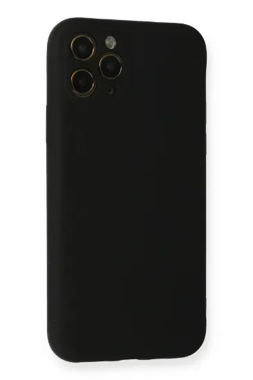 Newface iPhone 11 Pro Kılıf Nano içi Kadife Silikon - Siyah resmi