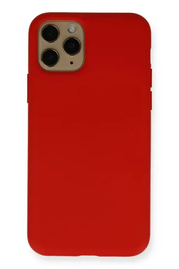 Newface iPhone 11 Pro Kılıf Nano içi Kadife Silikon - Kırmızı resmi