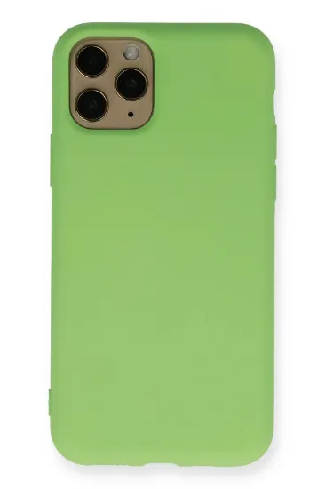 Newface iPhone 11 Pro Kılıf Nano içi Kadife Silikon - Yeşil resmi
