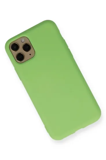 Newface iPhone 11 Pro Kılıf Nano içi Kadife Silikon - Yeşil resmi