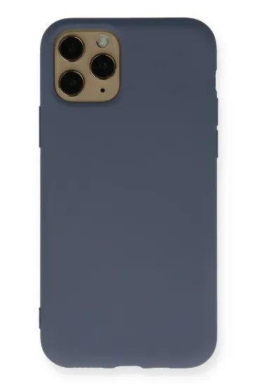 Newface iPhone 11 Pro Kılıf Nano içi Kadife Silikon - Gri resmi