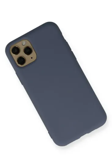 Newface iPhone 11 Pro Kılıf Nano içi Kadife Silikon - Gri resmi