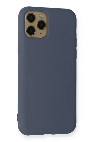 Newface iPhone 11 Pro Kılıf Nano içi Kadife Silikon - Gri resmi