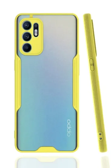 Newface Oppo Reno 6 Kılıf Platin Silikon - Sarı resmi