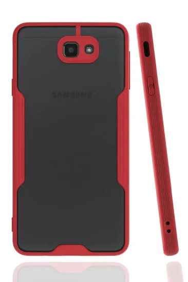 Newface Samsung Galaxy J7 Prime Kılıf Platin Silikon - Kırmızı resmi