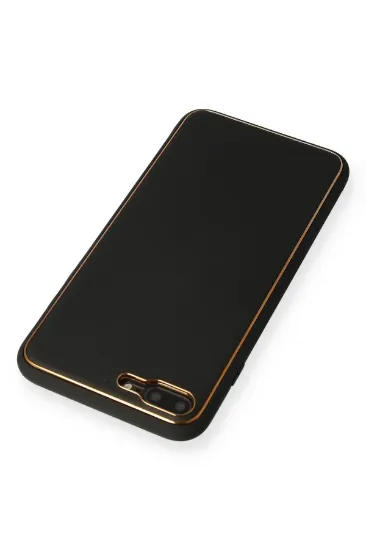 Newface iPhone 7 Plus Kılıf Coco Deri Silikon Kapak - Siyah resmi