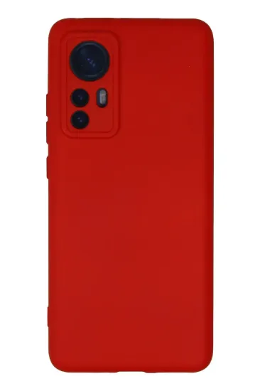 Newface Xiaomi Mi 12 Kılıf Nano içi Kadife Silikon - Kırmızı resmi