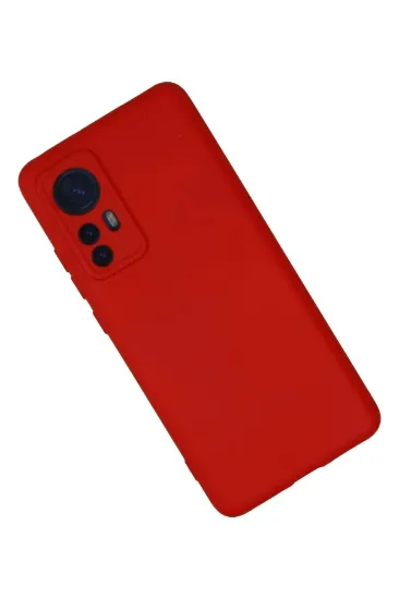 Newface Xiaomi Mi 12 Kılıf Nano içi Kadife Silikon - Kırmızı resmi