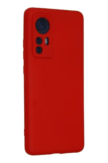 Newface Xiaomi Mi 12 Kılıf Nano içi Kadife Silikon - Kırmızı resmi
