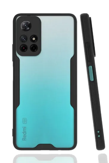 Newface Xiaomi Redmi Note 11T Kılıf Platin Silikon - Siyah resmi