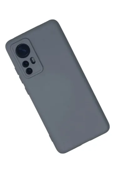 Newface Xiaomi Mi 12 Kılıf Nano içi Kadife Silikon - Gri resmi