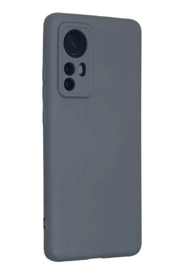 Newface Xiaomi Mi 12 Kılıf Nano içi Kadife Silikon - Gri resmi