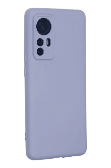 Newface Xiaomi Mi 12 Kılıf Nano içi Kadife Silikon - Lila resmi