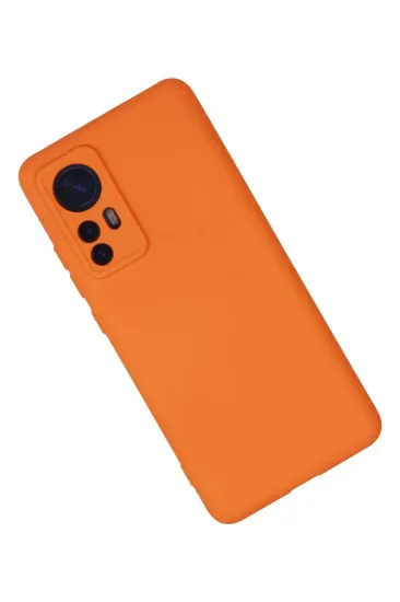 Newface Xiaomi Mi 12 Kılıf Nano içi Kadife Silikon - Turuncu resmi